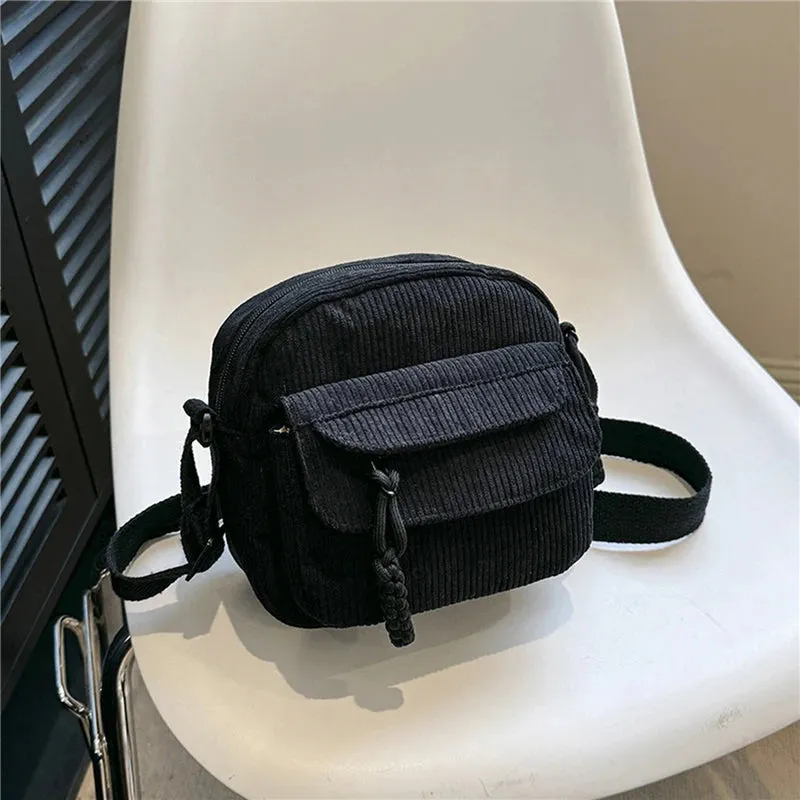 🎀 Adorable Corduroy Crossbody Cutie 👜✨ Small Square Shoulder Bag for Trendy Adventures 🎉