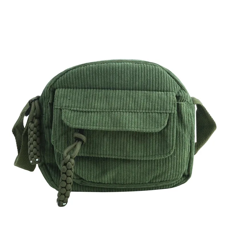 🎀 Adorable Corduroy Crossbody Cutie 👜✨ Small Square Shoulder Bag for Trendy Adventures 🎉