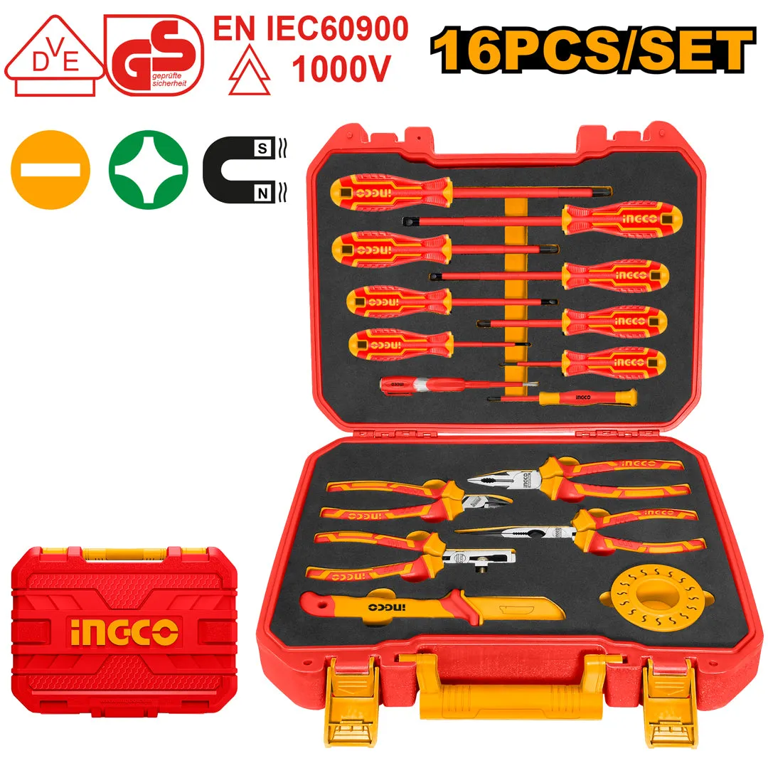 16 Pcs Insulated Hand Tools Set HKITH1601