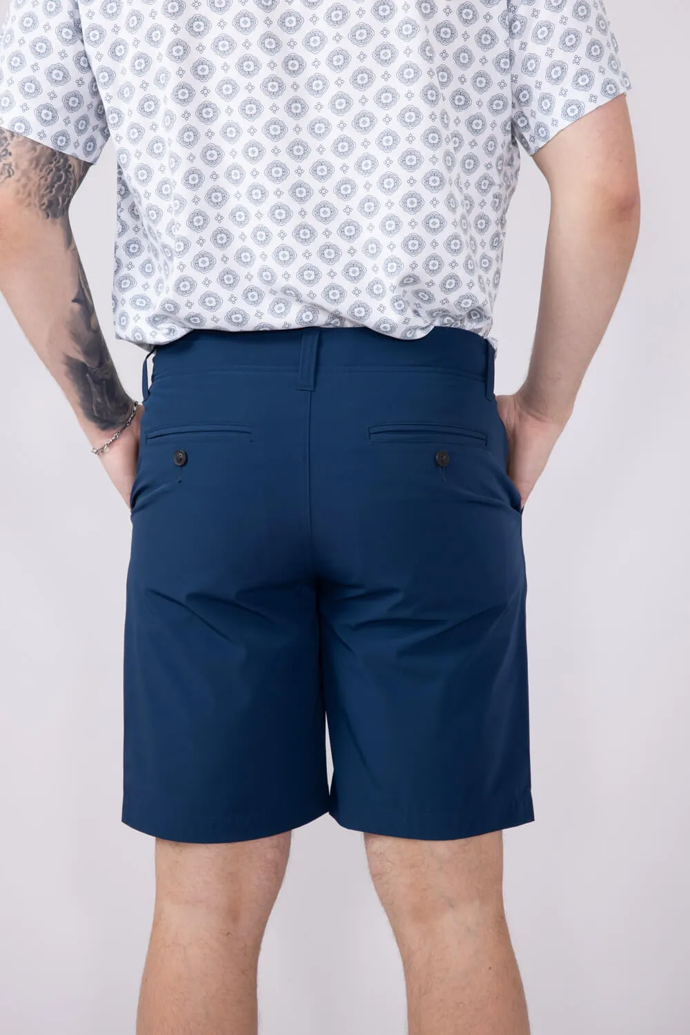 1897 Legends 9” Hydro Flat Front Shorts for Men in Navy | 5GLL1225-NAVY