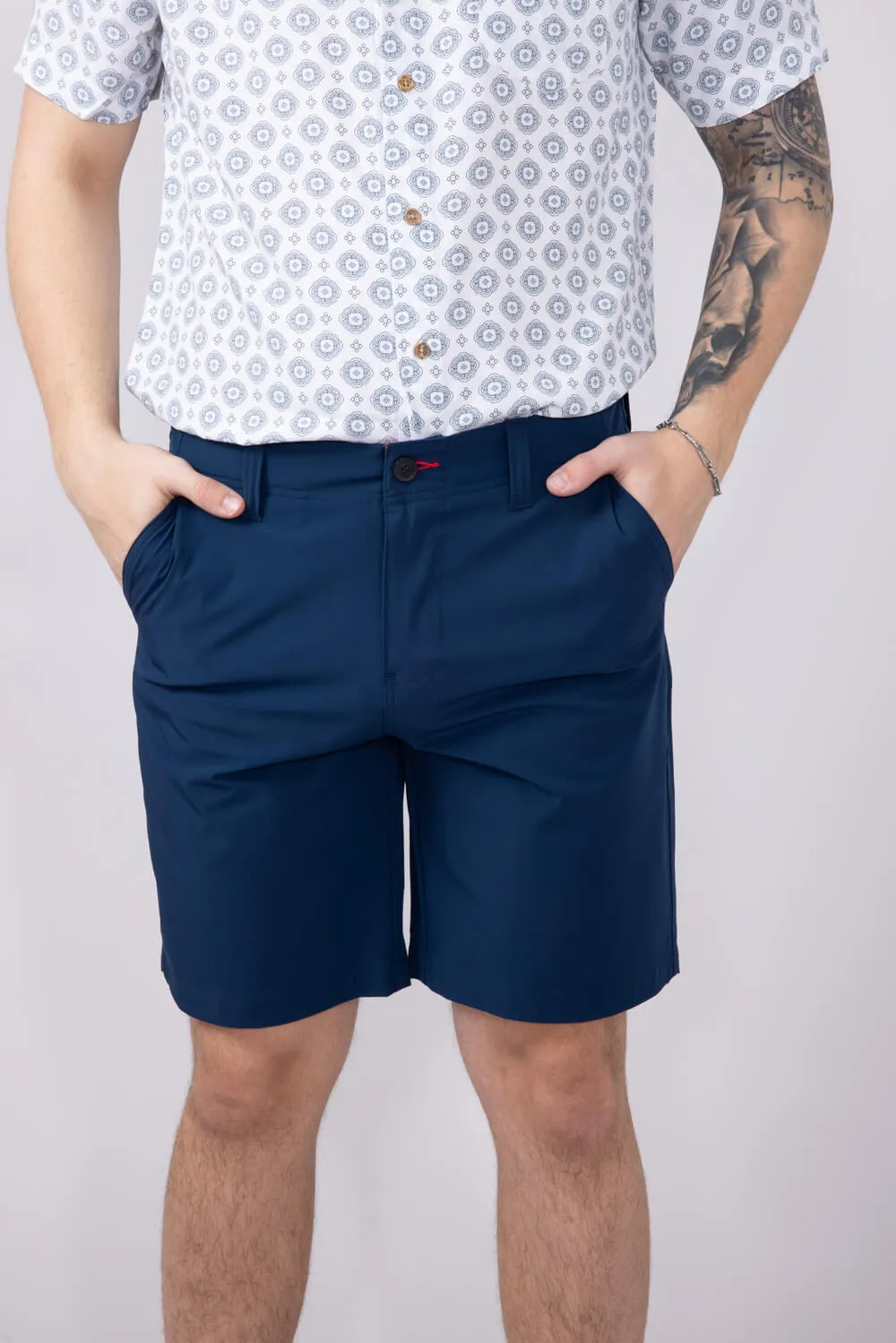 1897 Legends 9” Hydro Flat Front Shorts for Men in Navy | 5GLL1225-NAVY