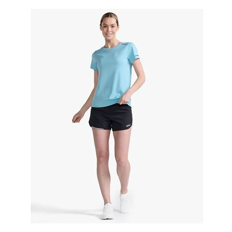 2XU Aero Tee, Laufshirt, Damen, Bluejay/Black Reflective