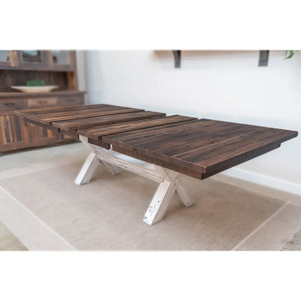 72" Foster Expandable Barnwood Dining Table, Provincial