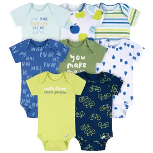 8-Pack Baby Boys Fun First Short Sleeve Onesies® Bodysuits