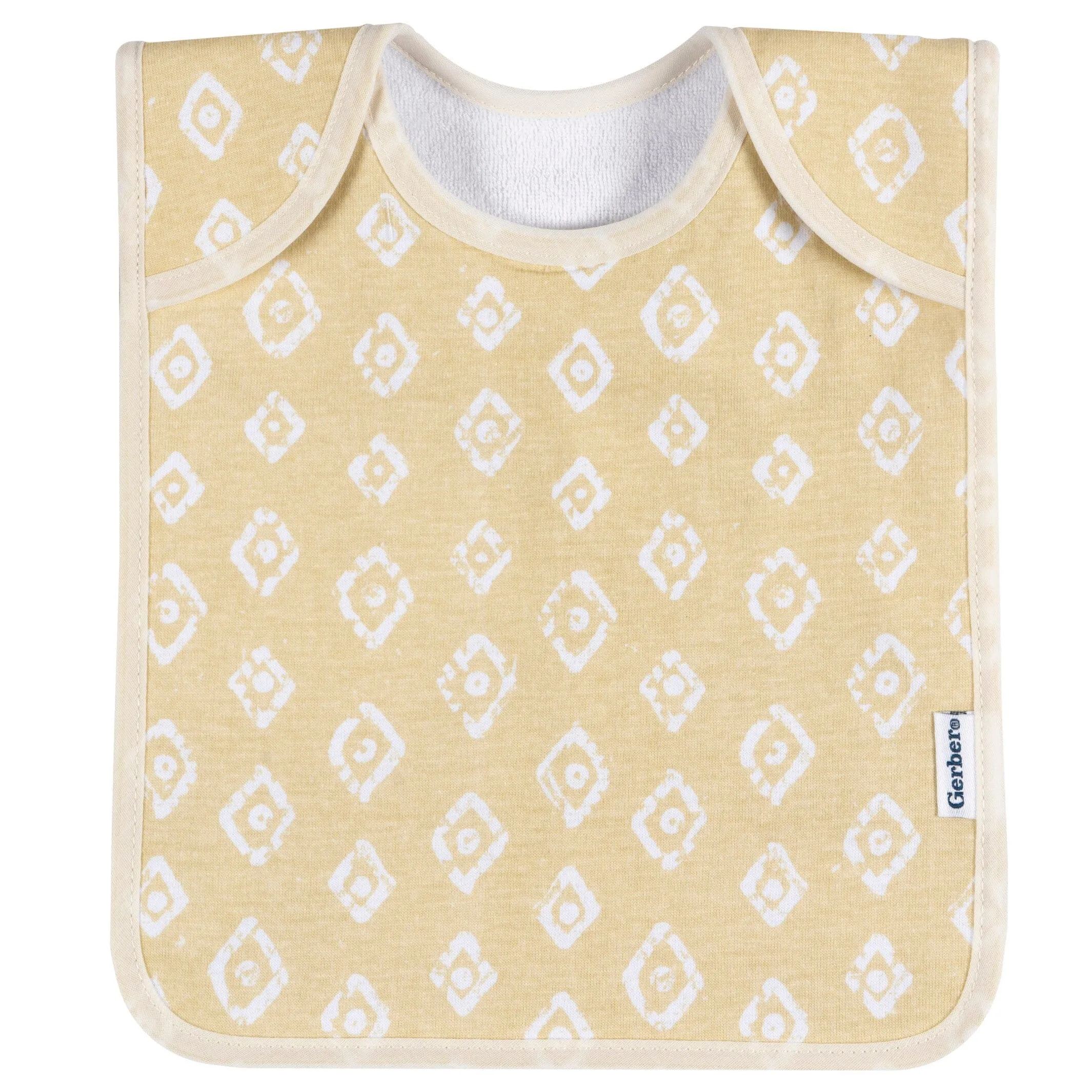 8-Pack Baby Neutral Safari Jersey Lap Shoulder Bibs