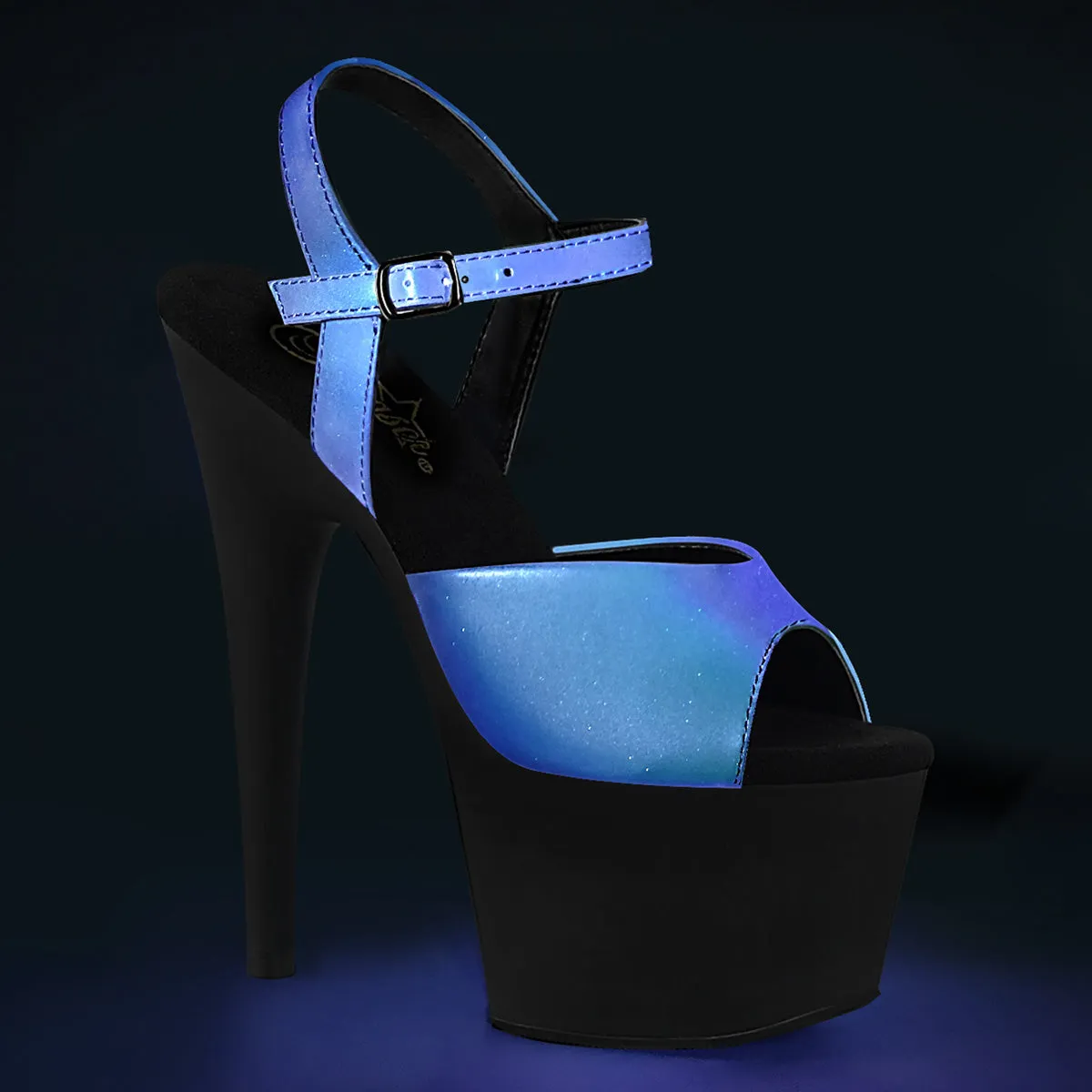 ADORE-709REFL  Green Multi Reflective/Black Matte
