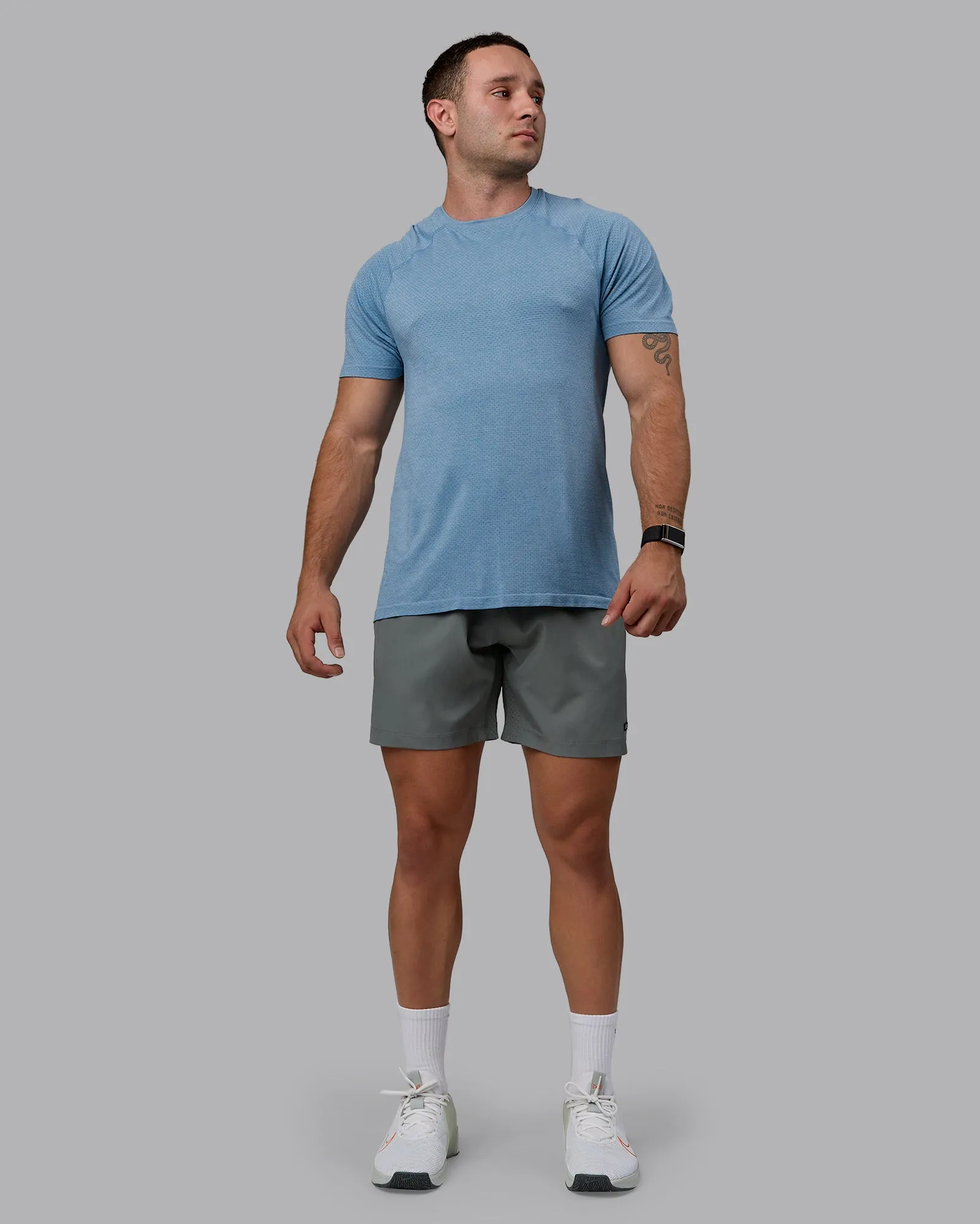 AeroFLX  Seamless Tee - Elemental Blue/Ice Blue