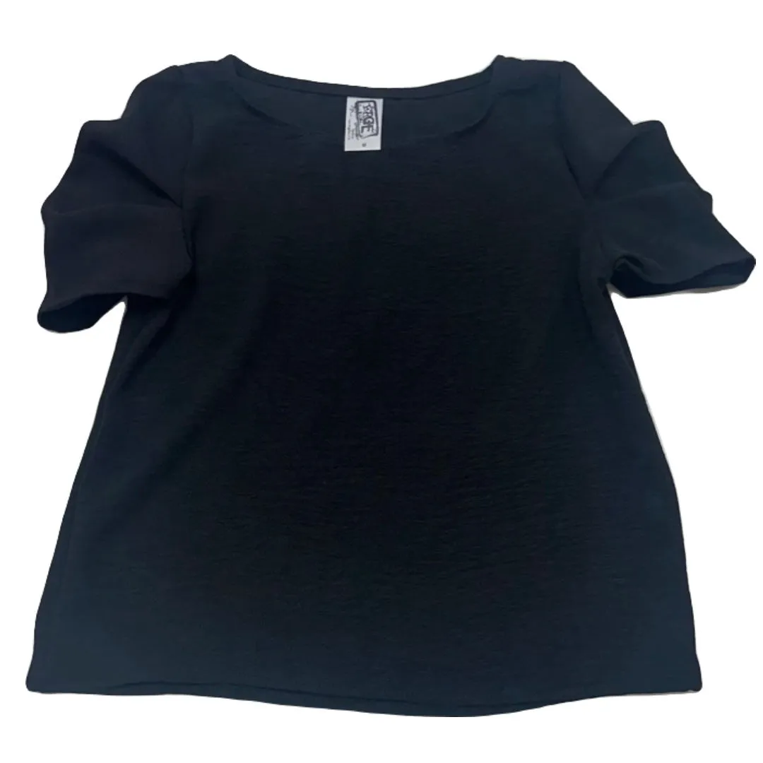 Airflow Puff Sleeve Top-Black..