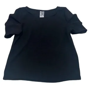 Airflow Puff Sleeve Top-Black..