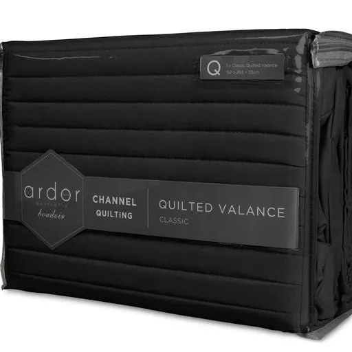 Ardor Boudoir Quilted Valance - Black