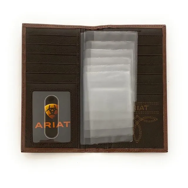Ariat Floral Embossed Brown Rodeo Wallet