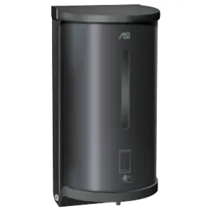 Auto, Liquid Soap / Gel Hand Sanitizer Dispenser (Batt.) Matte Black, 30 oz., Surface OR Stand Mount ASI 0362-41