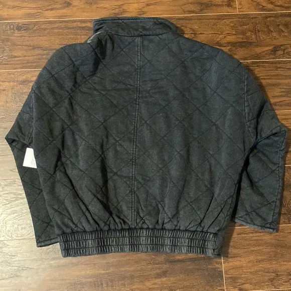 Avec Les Filles French Terry Quilted Dolman Jacket