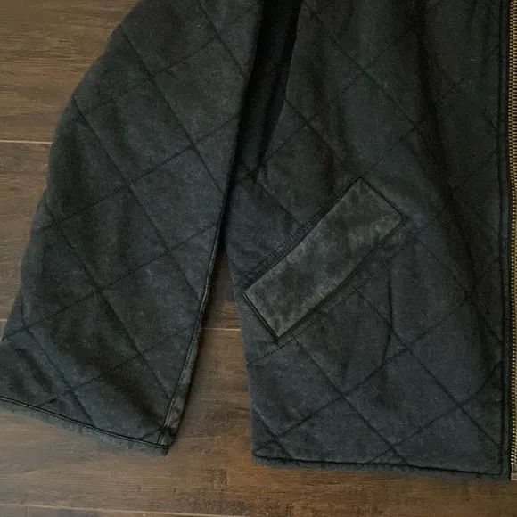 Avec Les Filles French Terry Quilted Dolman Jacket