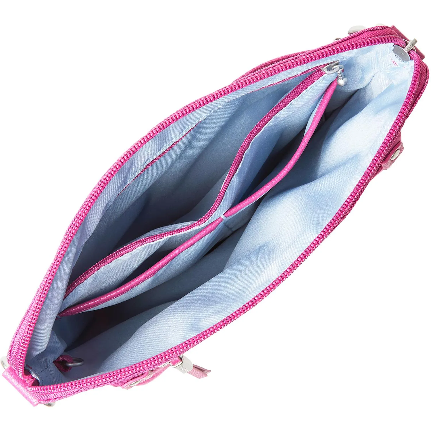 Baggallini Go Bagg with RFID Phone Wristlet Deep Fuchsia Nylon