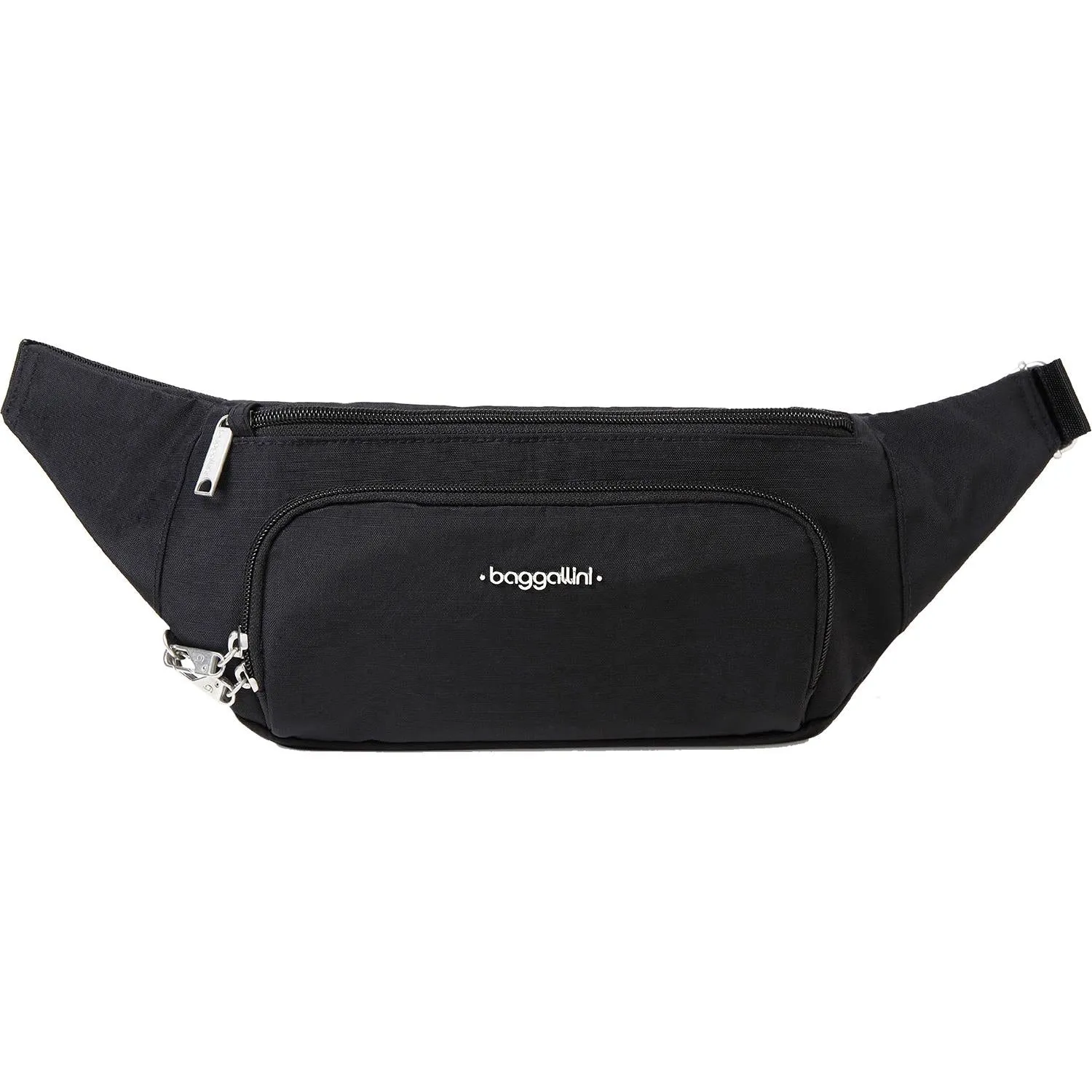 Baggallini Handsfree RFID Waistpack Bag Black Nylon