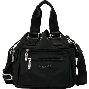 Baggallini Modern Everywhere Drawstring Mini Black Nylon