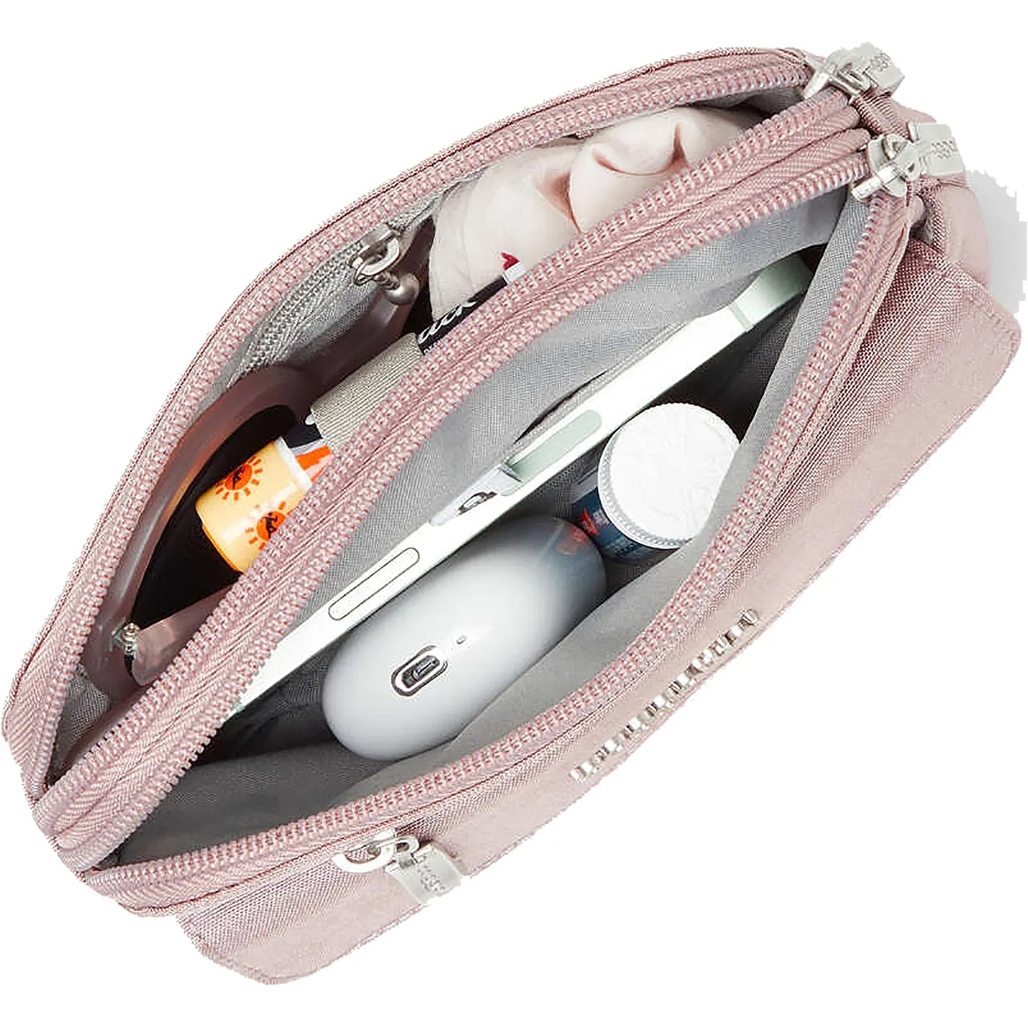 Baggallini Modern Everywhere Mini Blush Shimmer Nylon