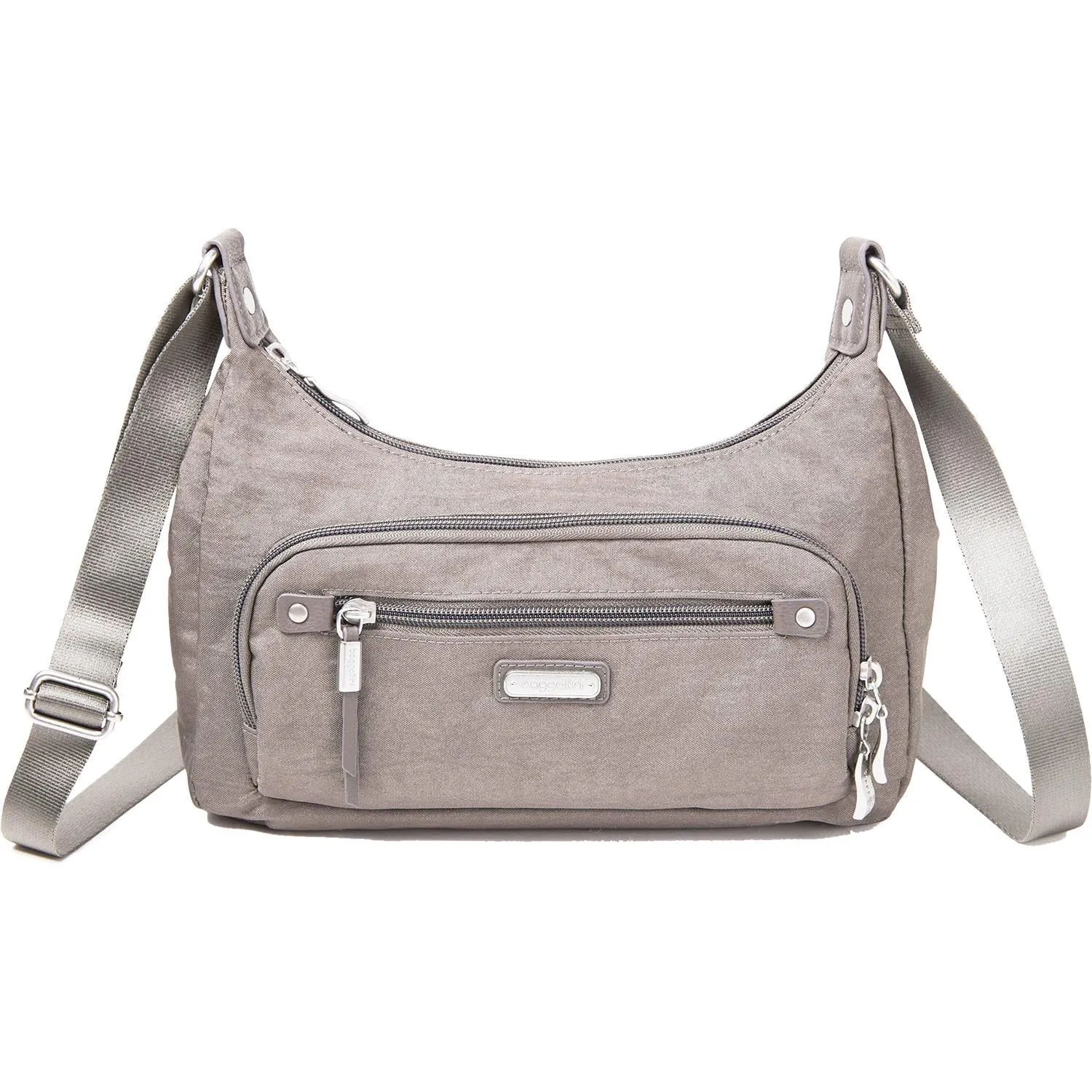 Baggallini RFID Everyday Traveler Bagg Sterling Shimmer Nylon