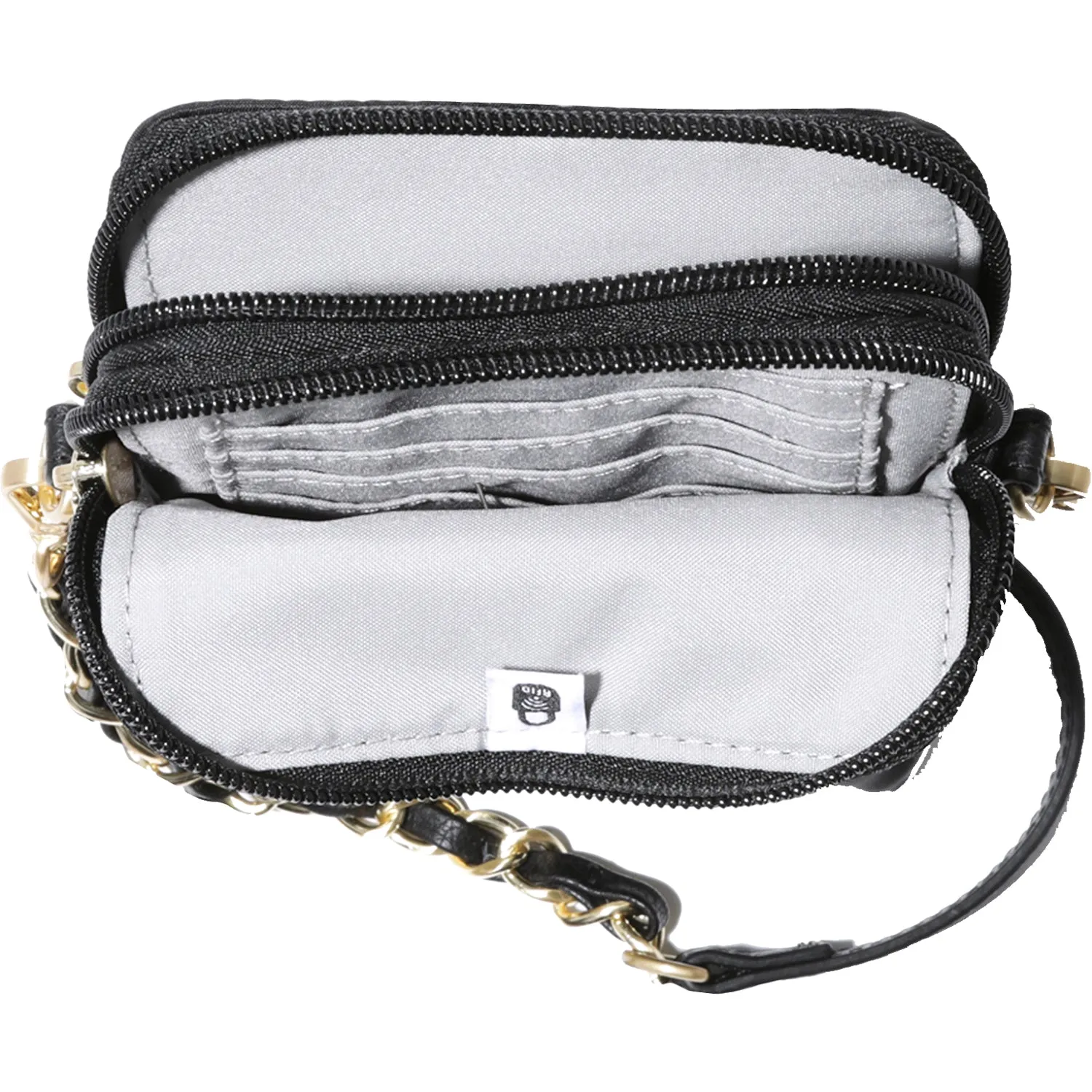 Baggallini Take Two RFID Bryant w/Chain Black Nylon