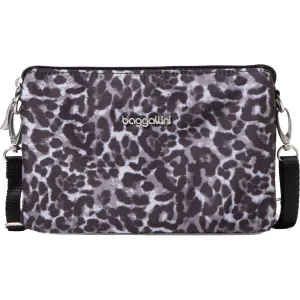 Baggallini The Only Mini Bag Grey Cheetah Nylon