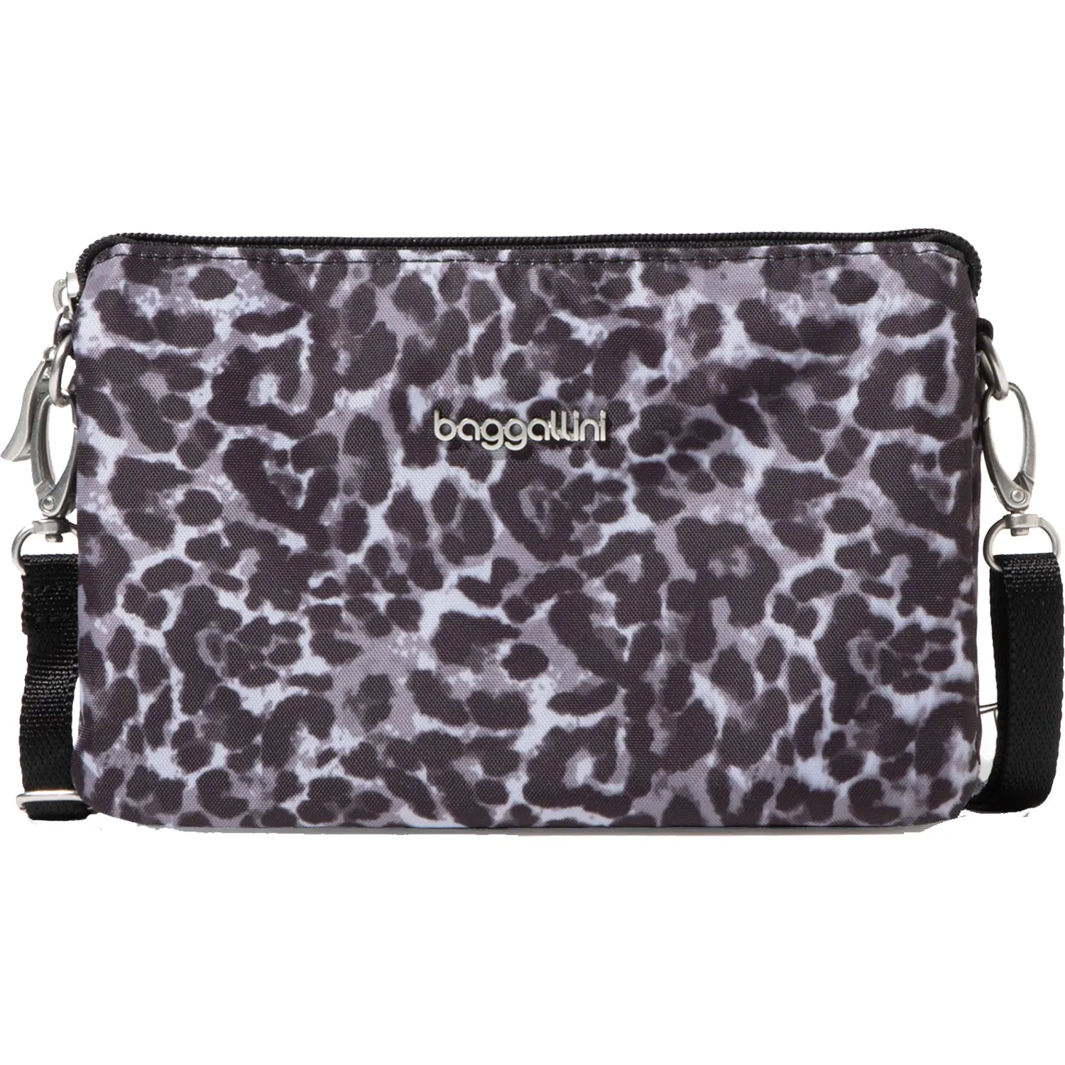 Baggallini The Only Mini Bag Grey Cheetah Nylon