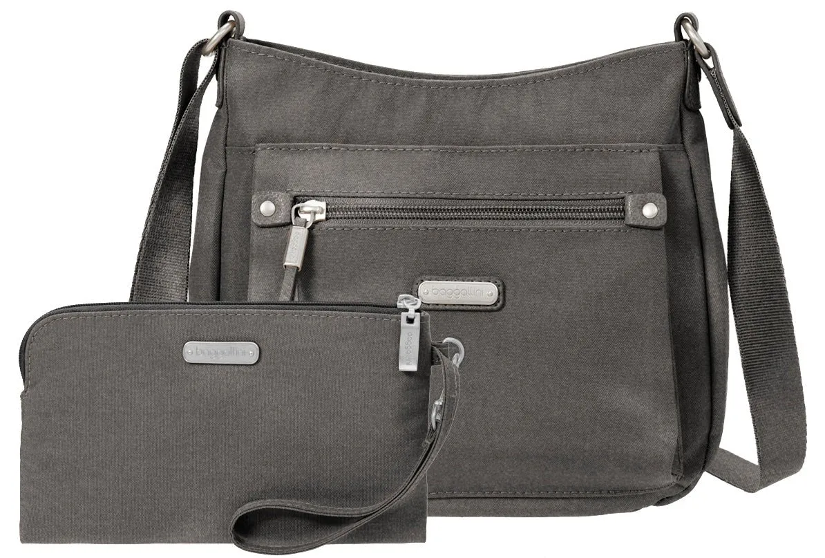 Baggallini Uptown Crossbody Sterling Shimmer
