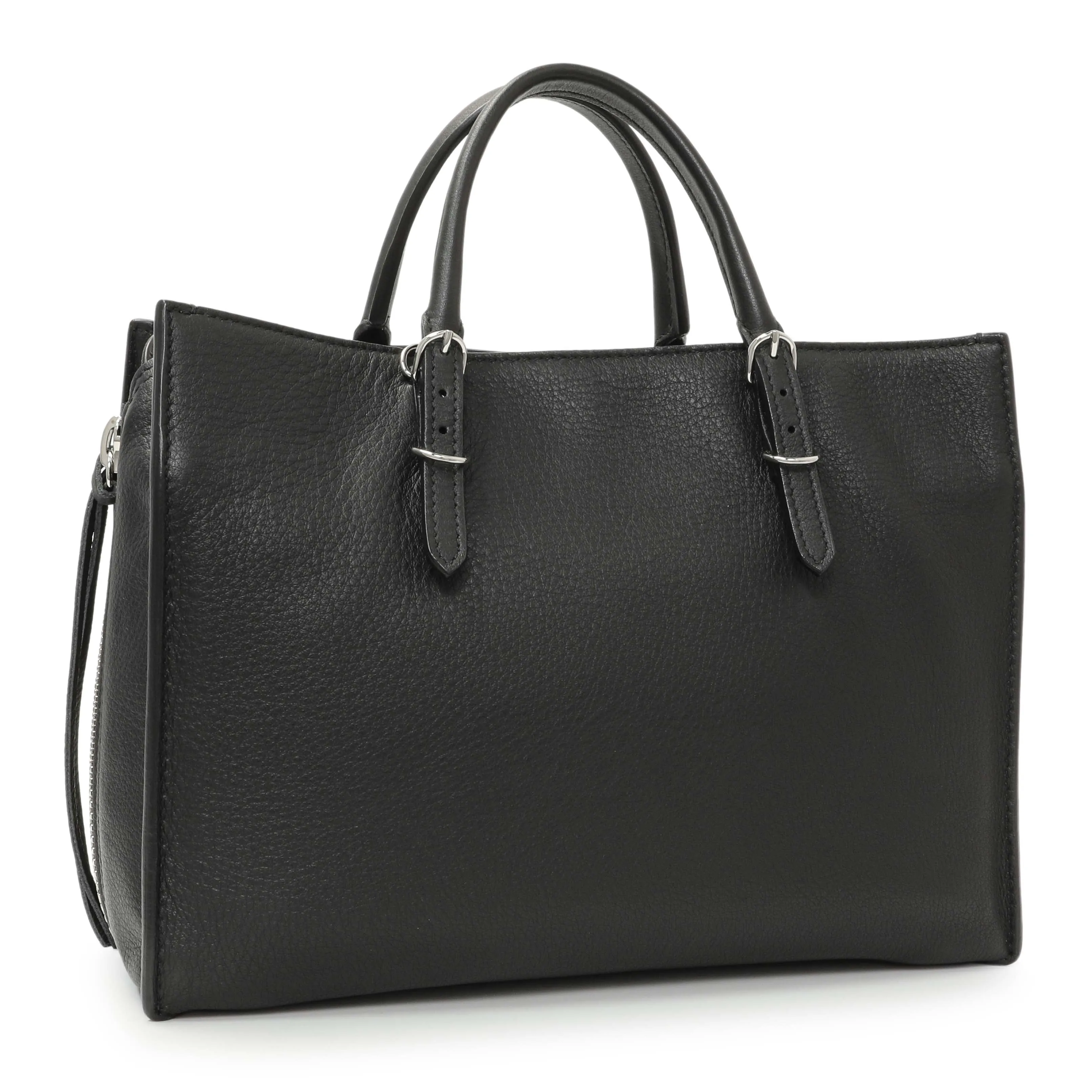 Balenciaga Black Veau Papier A6 Zip Around Black Tote