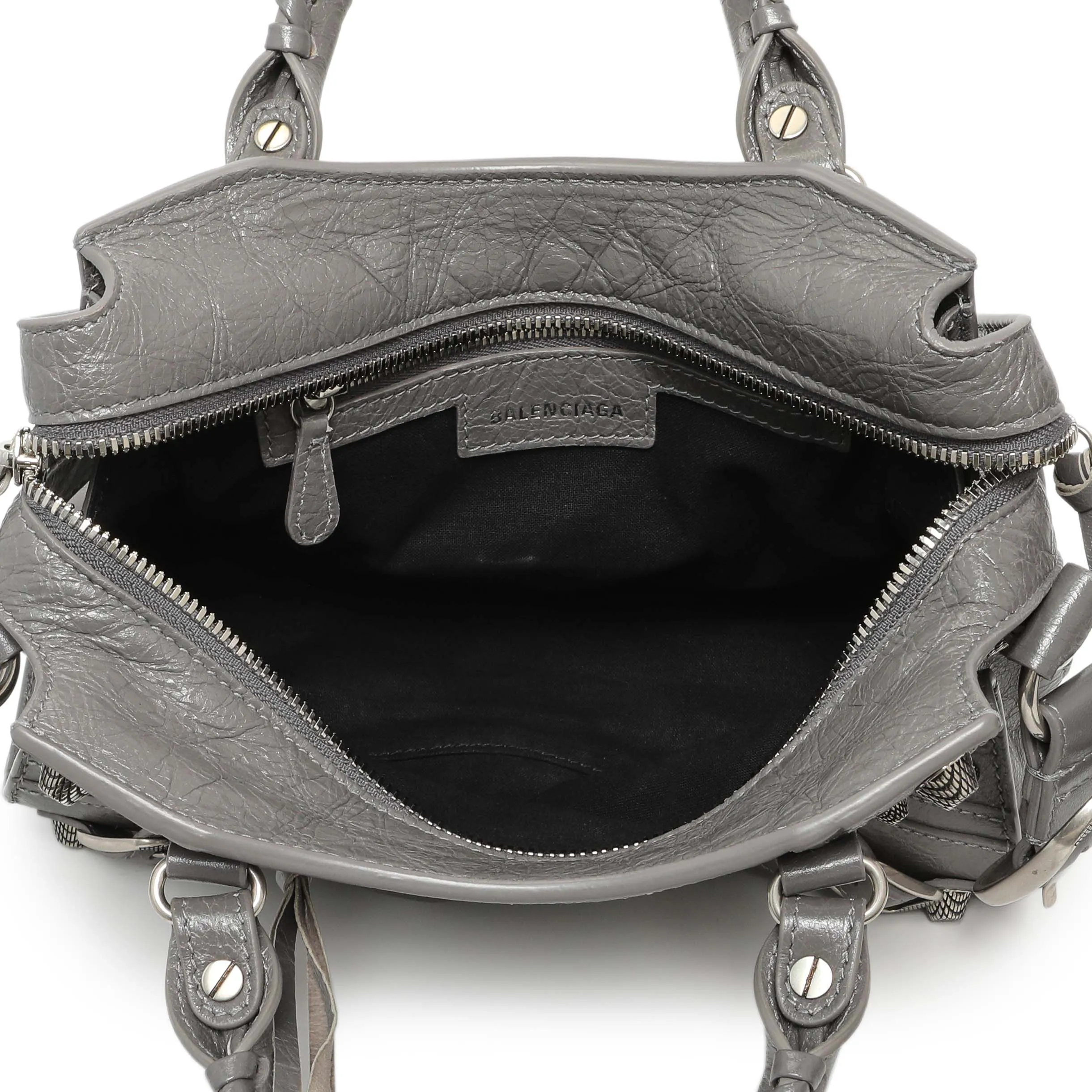 Balenciaga Dark Grey Agneau Arena Neo Cagole Handbag XS
