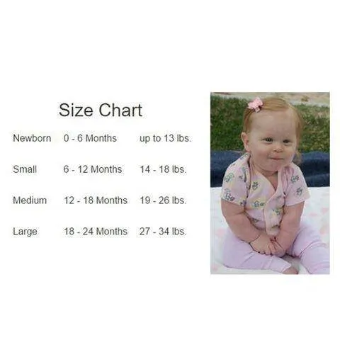 Bambini 9 Pc Girl Layette Bibs, Beanies, Onesies Baby Clothes Set (NB,S,M,L)