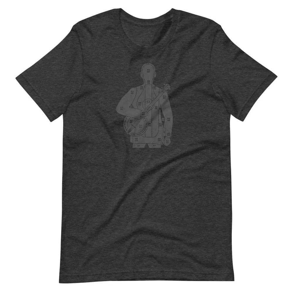 Banjo Player Shooting Target Short-Sleeve Unisex T-Shirt