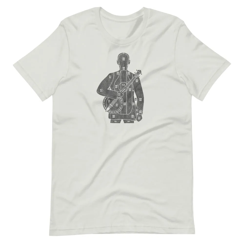 Banjo Player Shooting Target Short-Sleeve Unisex T-Shirt