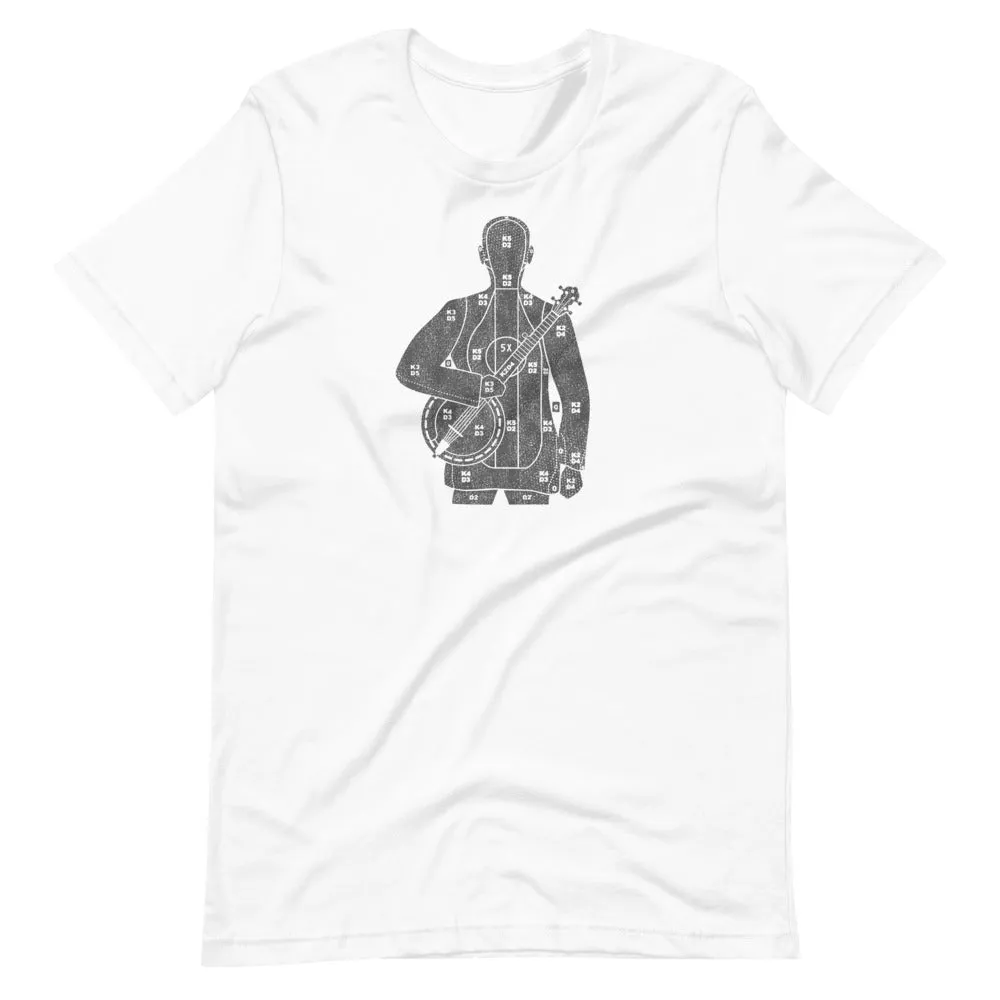 Banjo Player Shooting Target Short-Sleeve Unisex T-Shirt