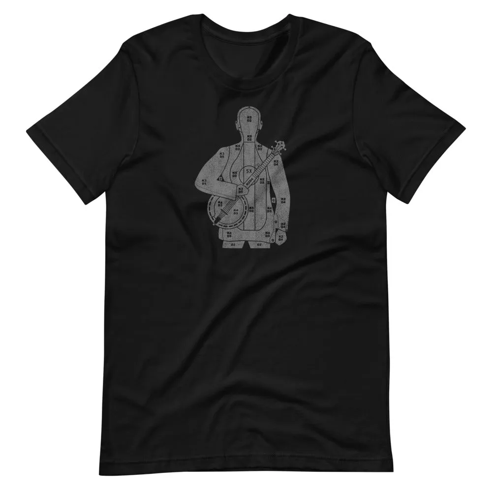 Banjo Player Shooting Target Short-Sleeve Unisex T-Shirt