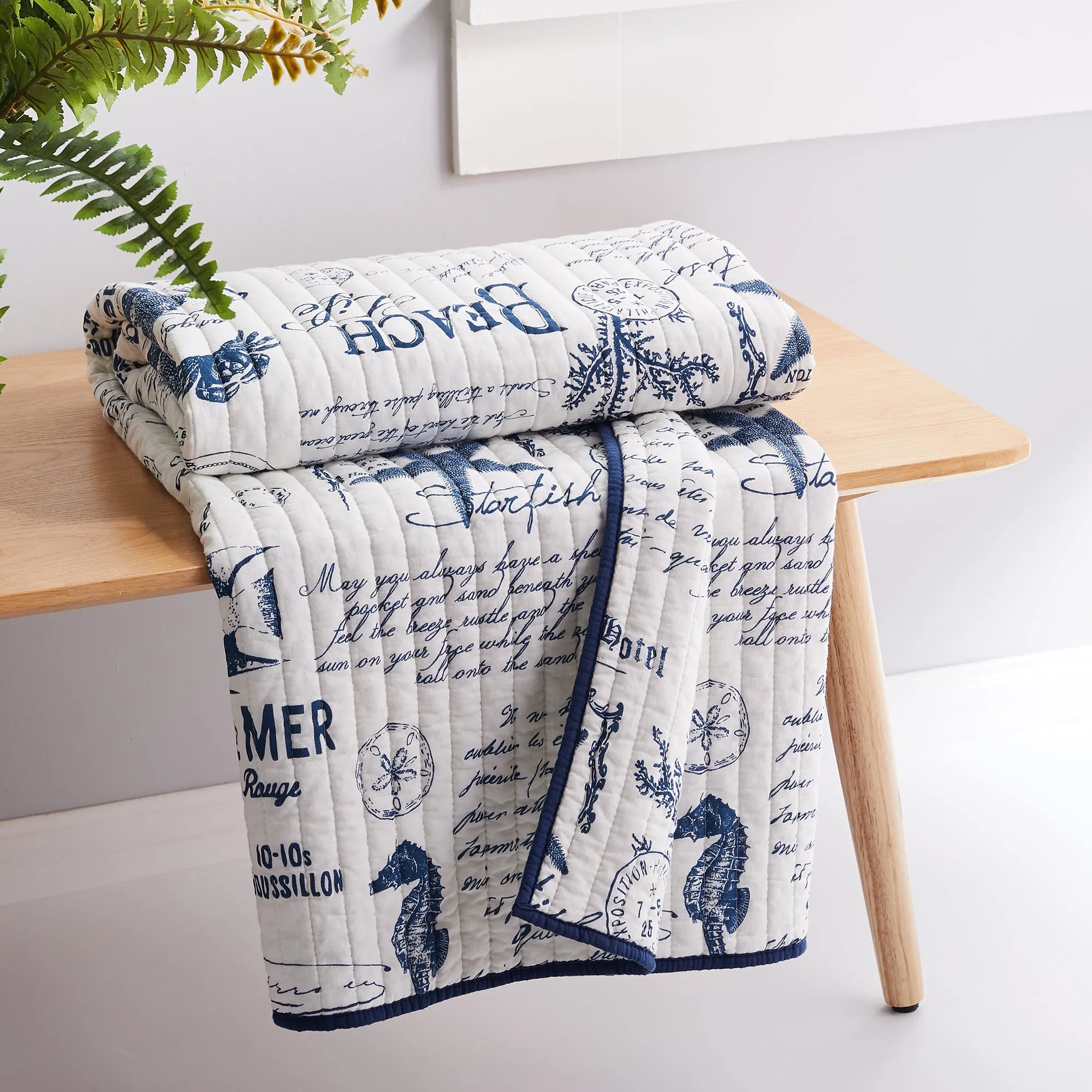 Beach Life Quilted Throw