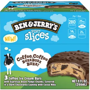 Ben & Jerry's Pint SLICES - Coffee, Coffee Buzz Buzz Buzz! - Box of 3