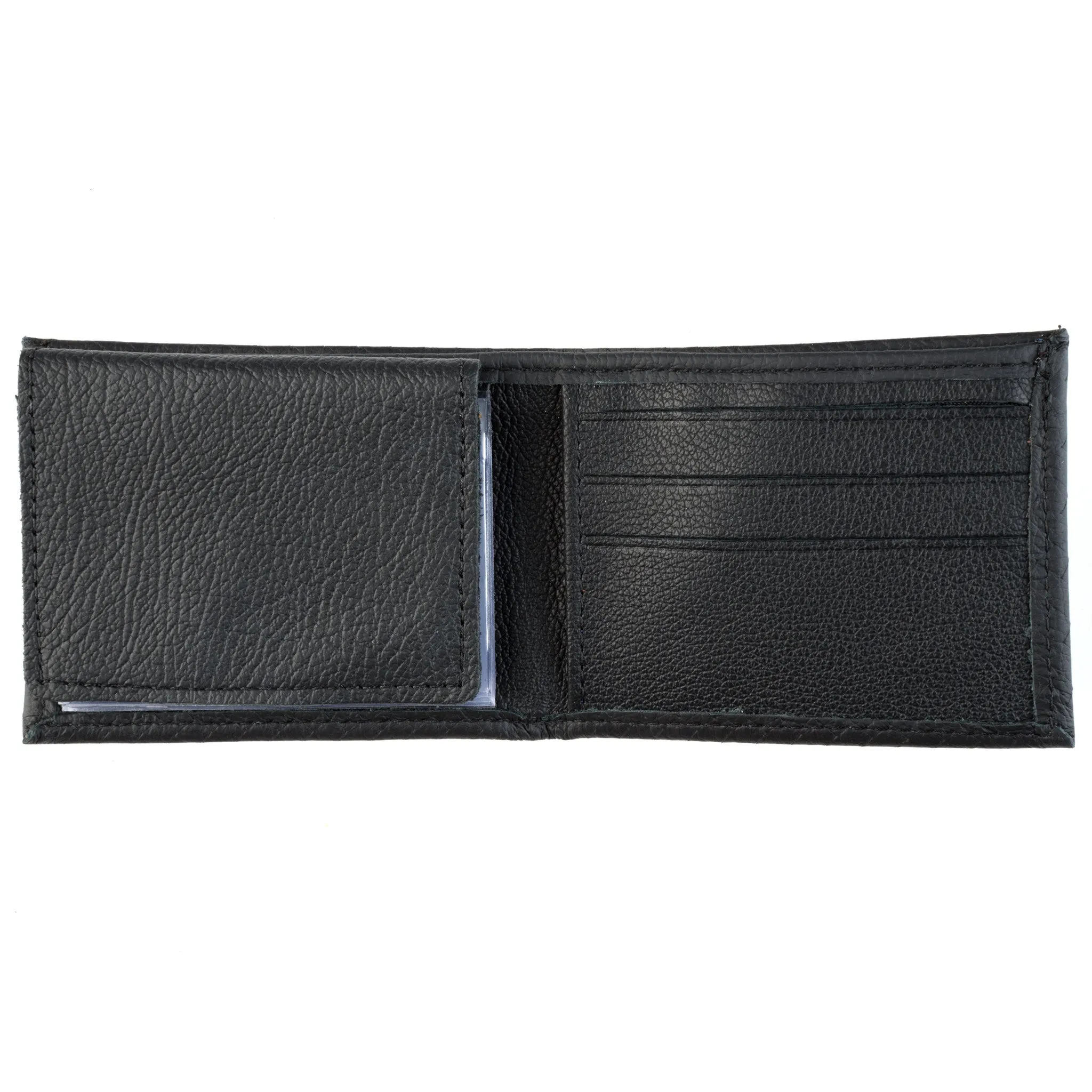 BK333  Basket Weave Billfold- Black