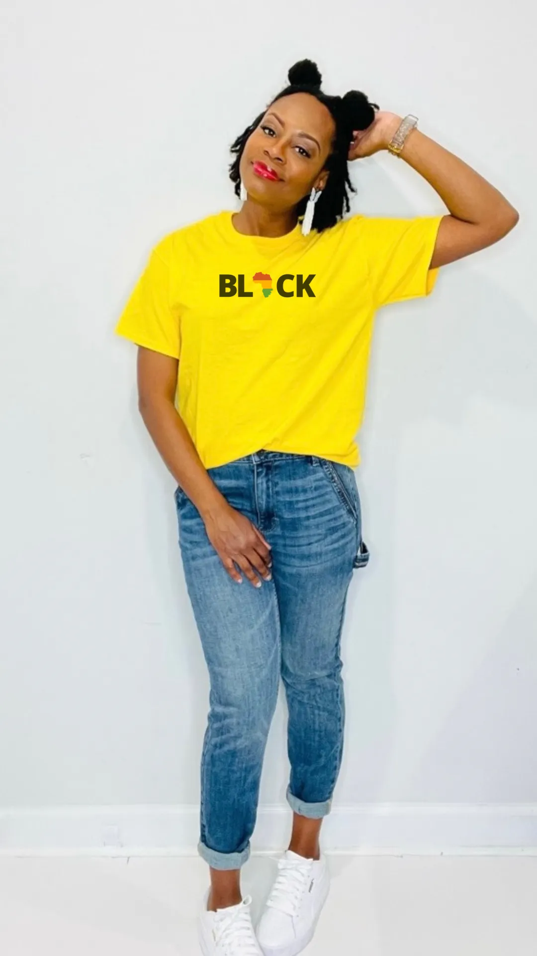Black and Beautiful U Black History / Juneteenth Unisex Yellow t-shirt