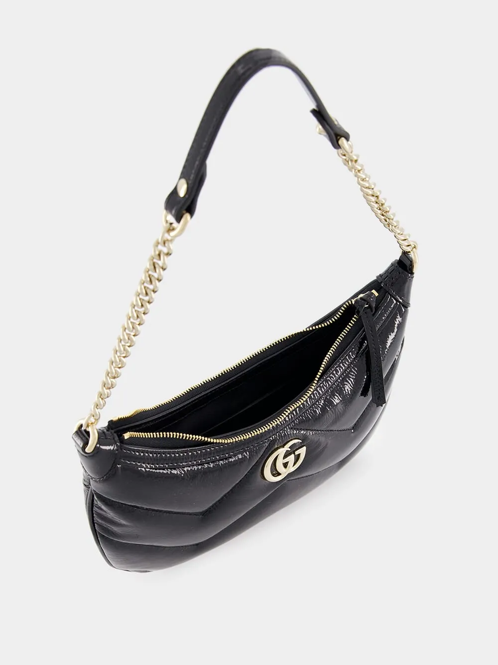 Black GG Marmont Small Shoulder Bag