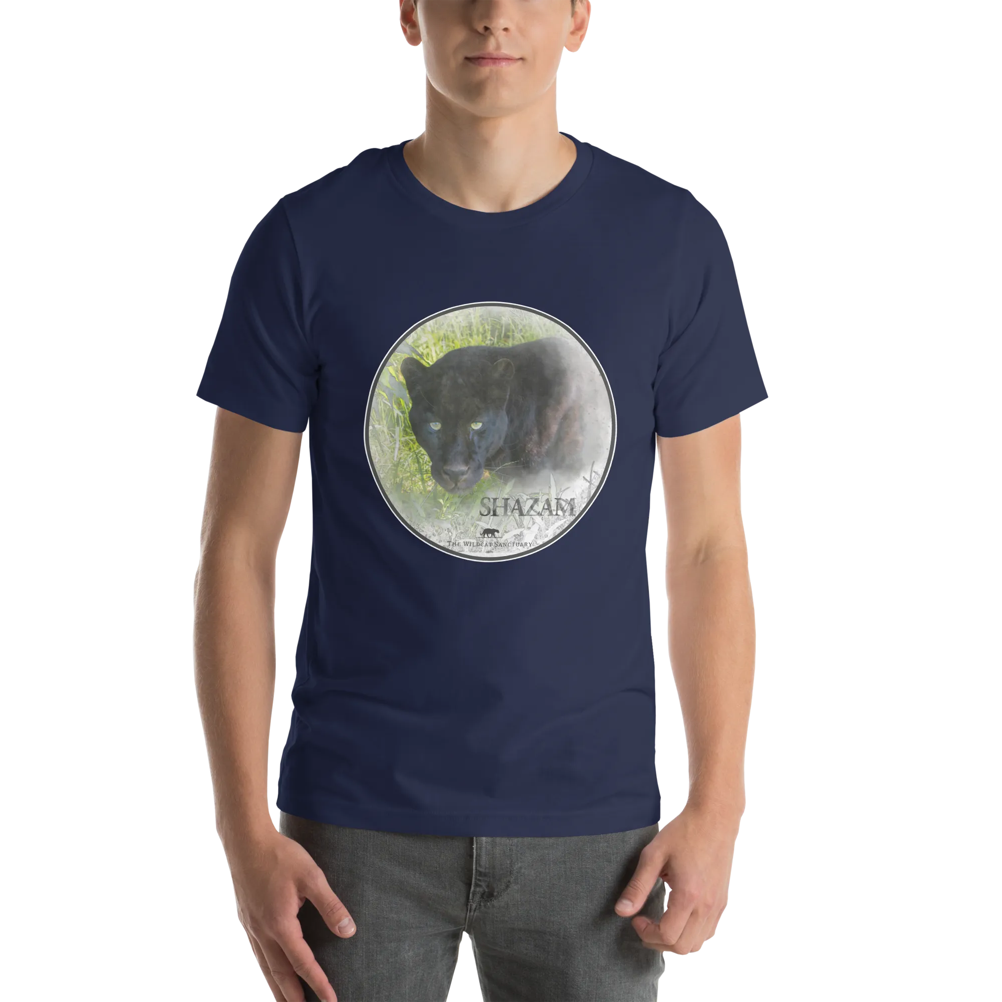 Black Leopard Shazam Short Sleeve T-Shirt