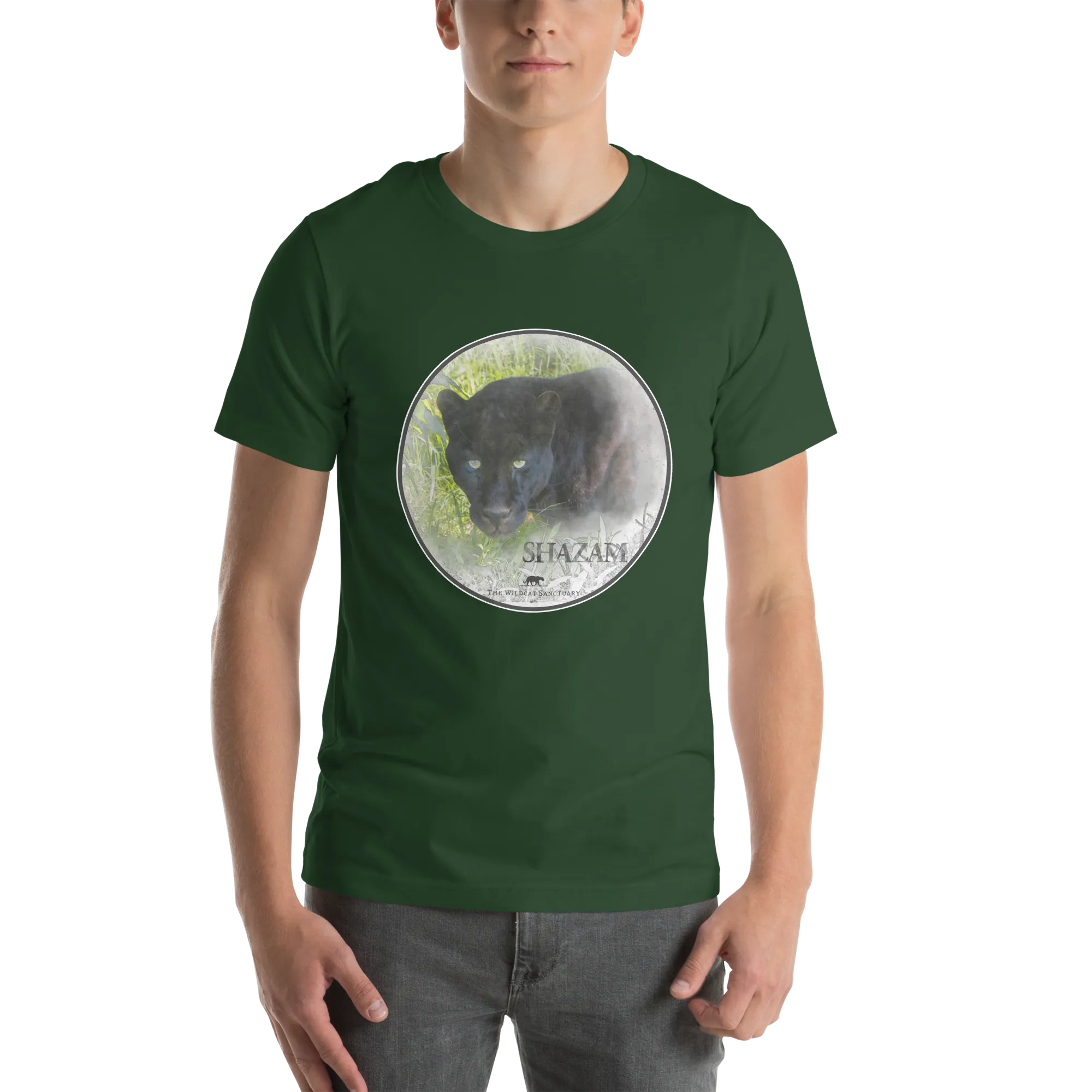 Black Leopard Shazam Short Sleeve T-Shirt