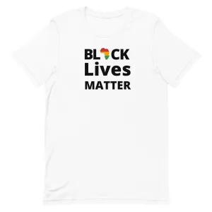 Black Lives Matter Unisex white t-shirt