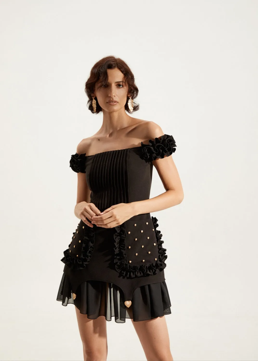 Black Ruffled Dress