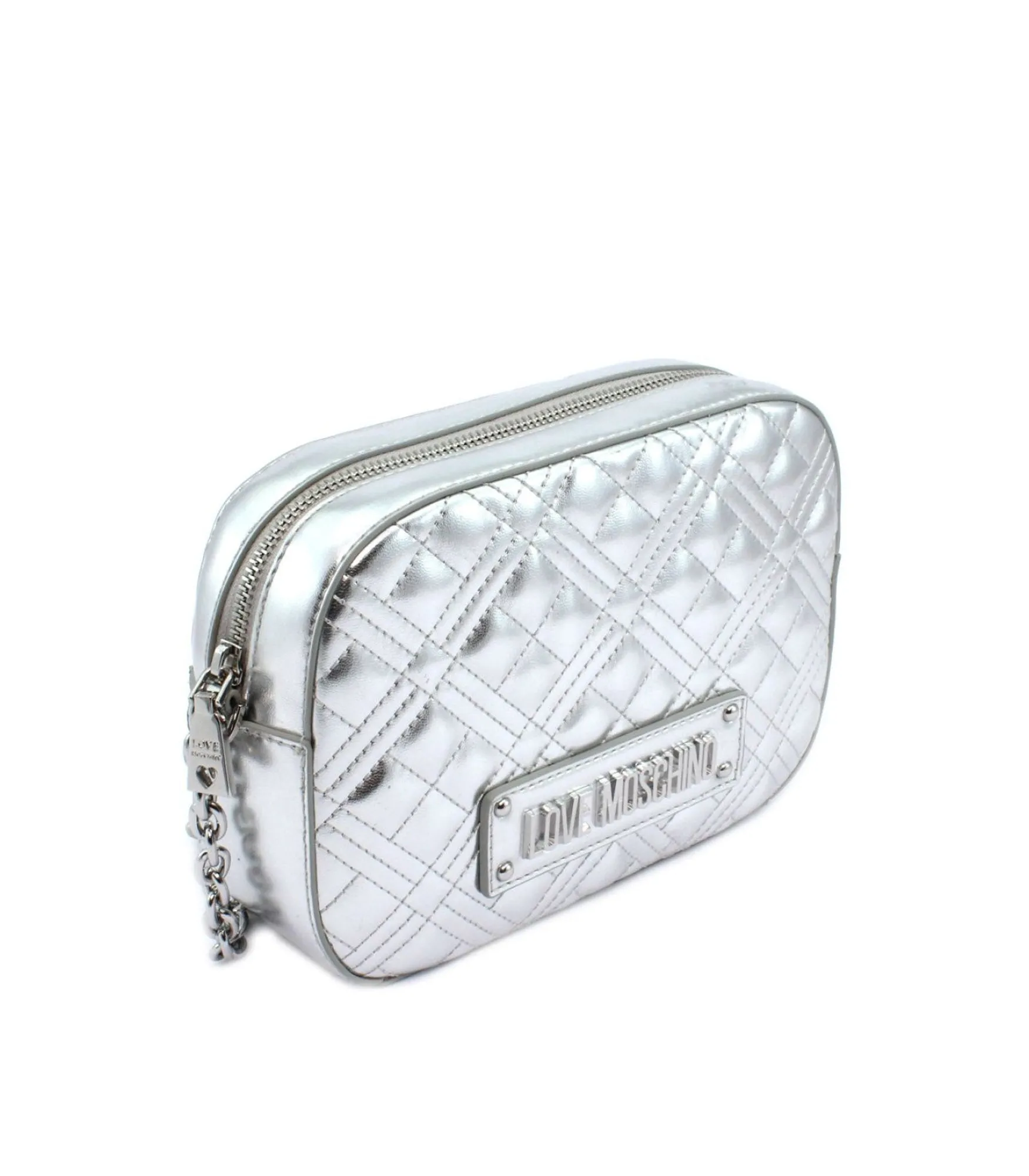 Borsa Quilted Nappa Pu - Argento