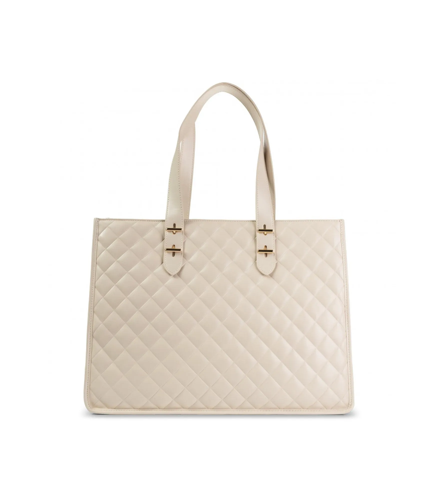 Borsa Quilted Nappa Pu - Avorio