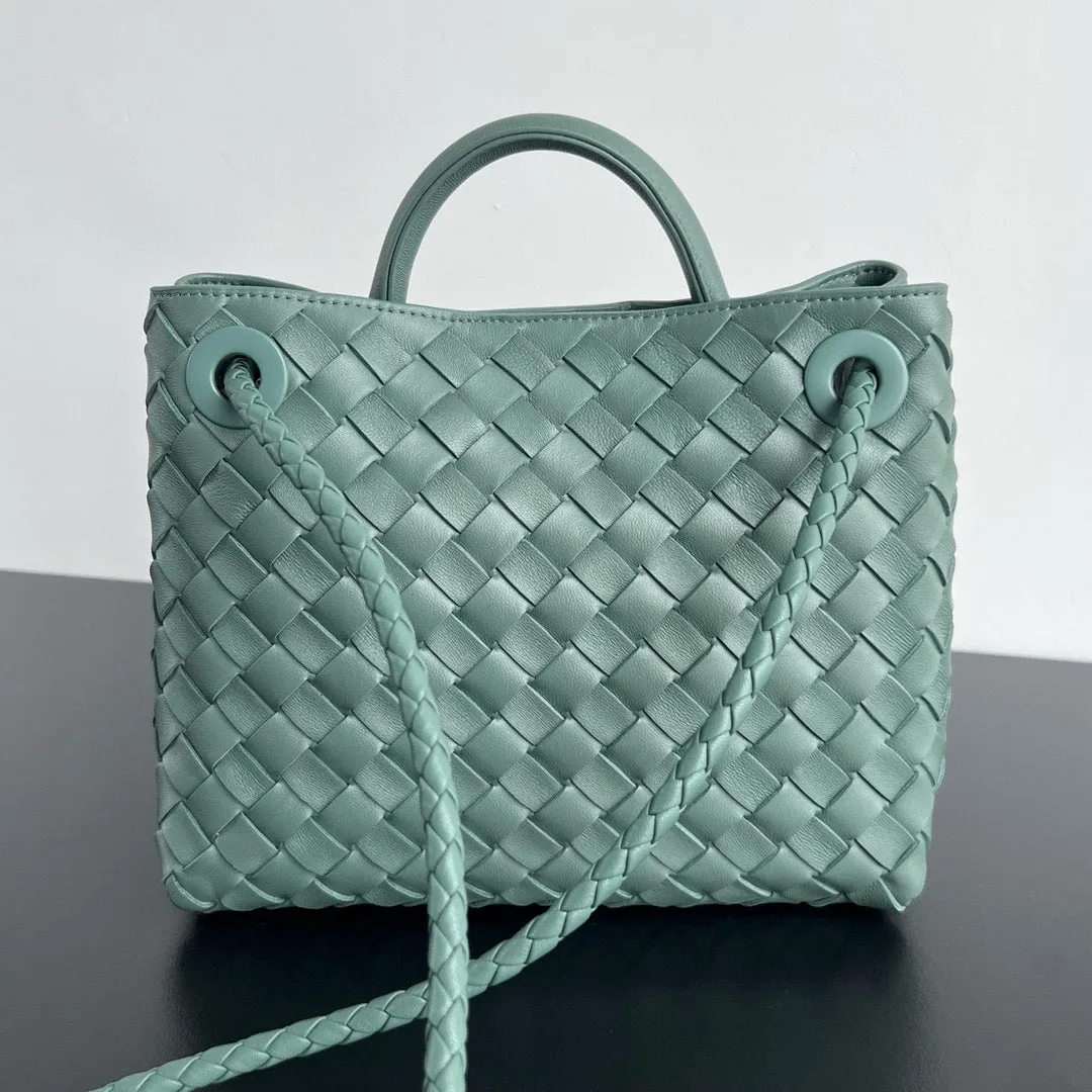 Bottega Veneta Andiamo Mint Green Natural Leather Gold Hardware