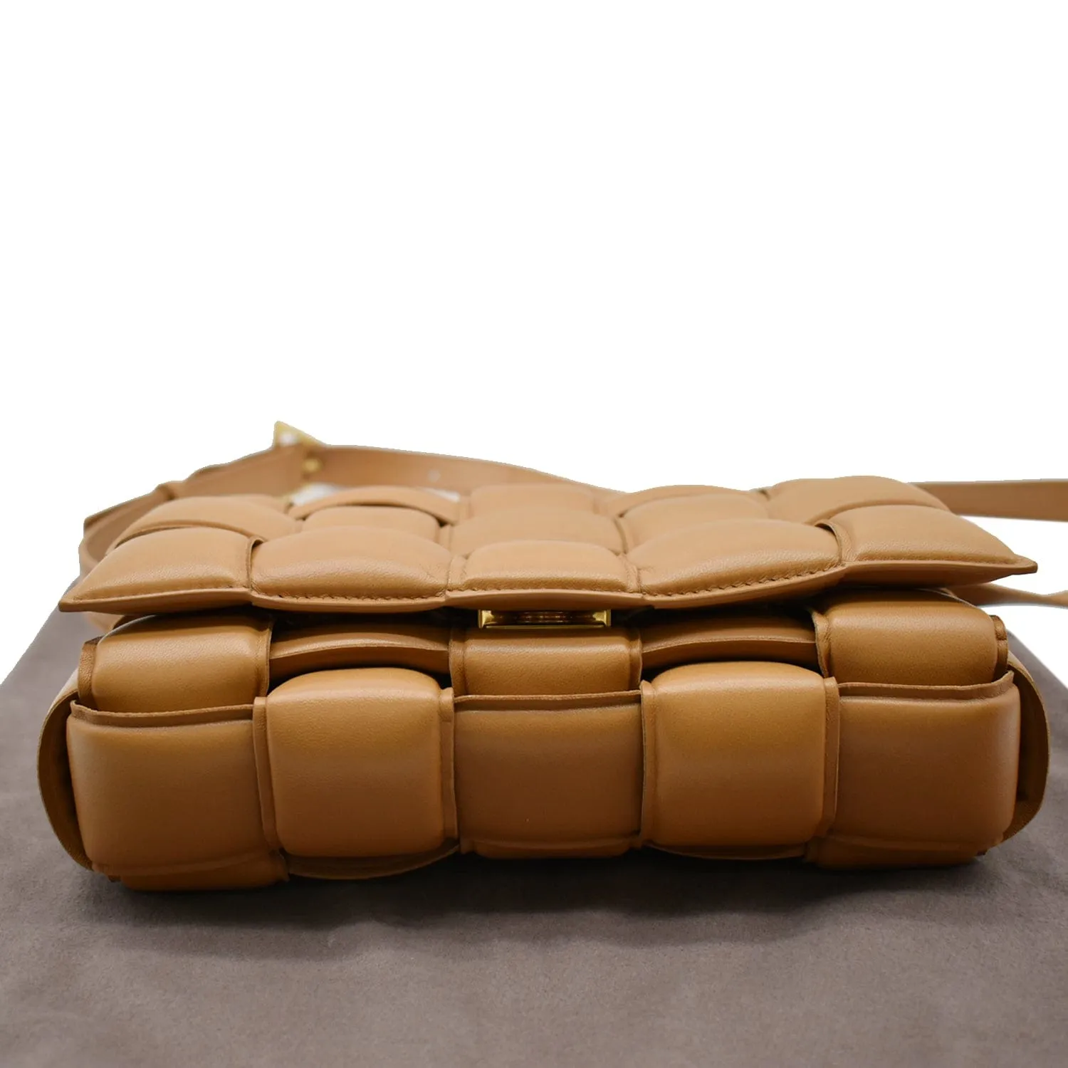 BOTTEGA VENETA Padded Cassette Leather Crossbody Bags Caramel