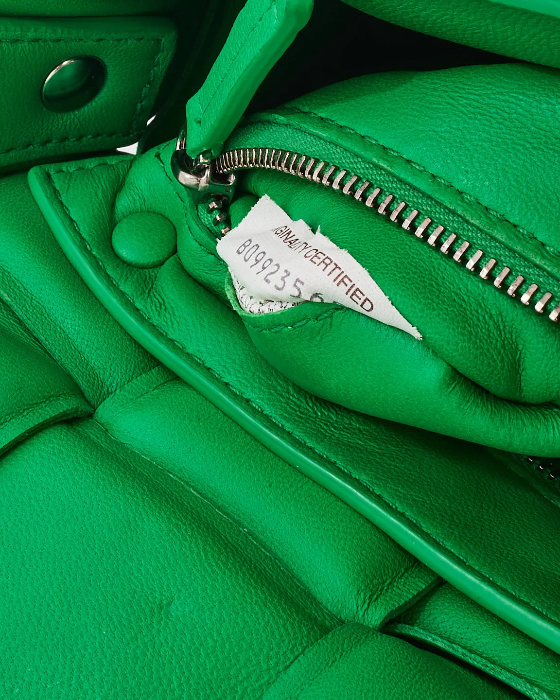Bottega Veneta Parakeet Green Intrecciato Padded Cassette Crossbody Bag
