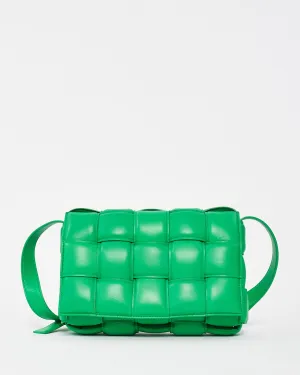 Bottega Veneta Parakeet Green Intrecciato Padded Cassette Crossbody Bag