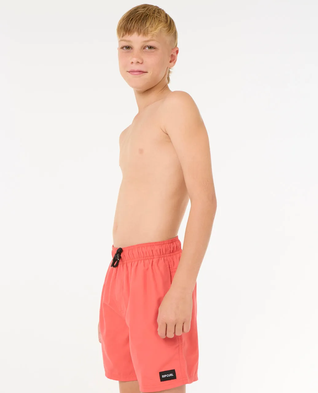 BOY'S OFFSET VOLLEY - WASHED RED (AGES 8 & 10)
